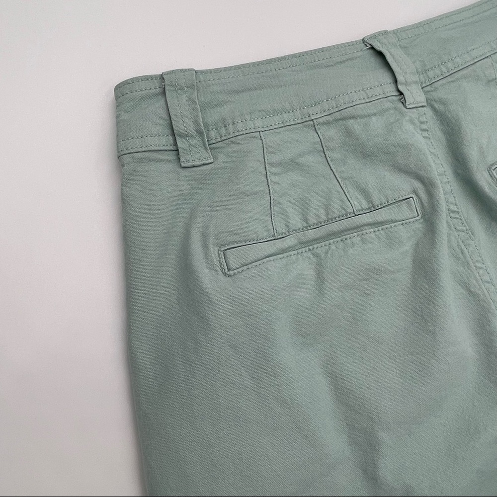A New Day Mint Green High Waisted Culottes Cropped Wide Leg Pants Stetch Gaucho - Picture 6 of 12